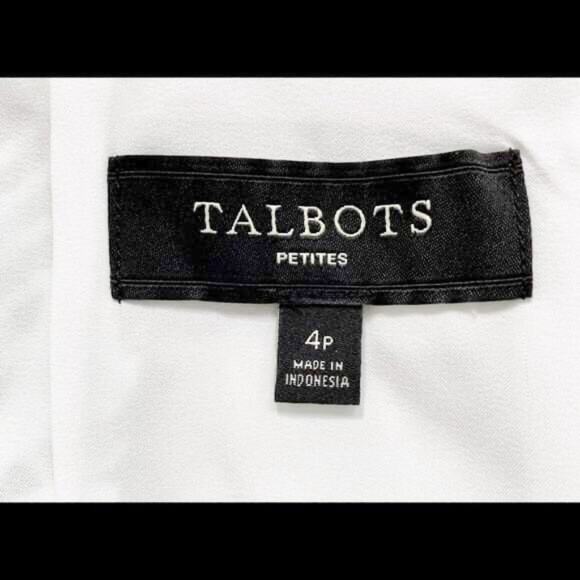 Talbots Petites Black & White Floral Pencil Skirt 4P | Classic Chic Style - Picture 8 of 9